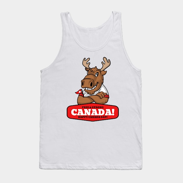 Canada Day Canadian Pride Moose I Love Canada Tank Top by Tip Top Tee's